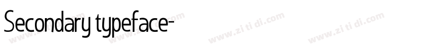 Secondary typeface字体转换 Secondary typeface字体转换